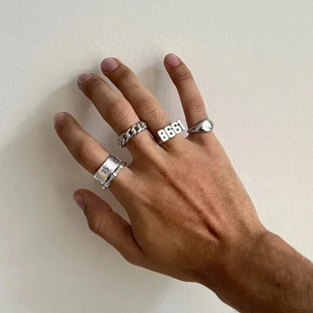 vintage silver signet oval ring